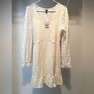 Cream Lace Wild Fable Dress